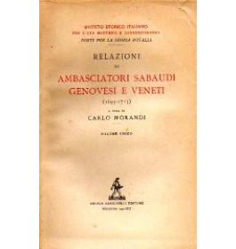 Relazioni di ambasciatori sabaudi genovesi e veneti