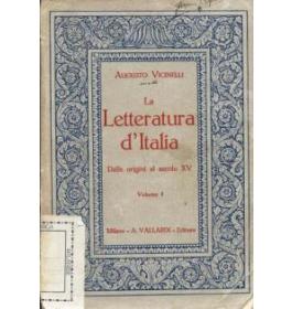 La letteratura d'Italia. Dalle origini al secolo XV