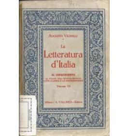 La letteratura d'Italia. Il Cinquecento