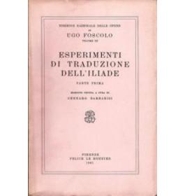 Esperimenti di traduzione dell'Iliade. Parte prima