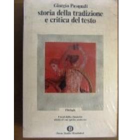 Storia della tradizione e critica del testo