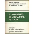 Il movimento di liberazione in Italia Gennaio-Marzo 1970